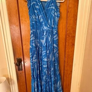 Taylor Blue Printed Maxi Dress